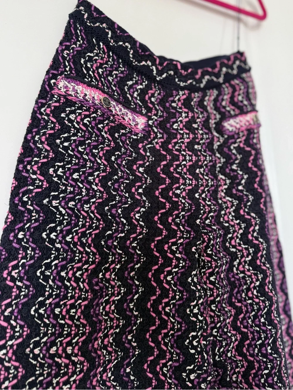 Chanel tweed fringe pants 38